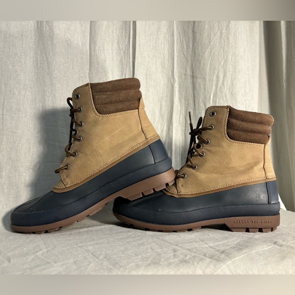 SPERRY Men’s Cold Bay Duck Boots in Tan Brown & Navy ❄️ NEW ❄️Waterproof